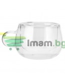 Двустенна стъклена чаша за кафе 100 мл